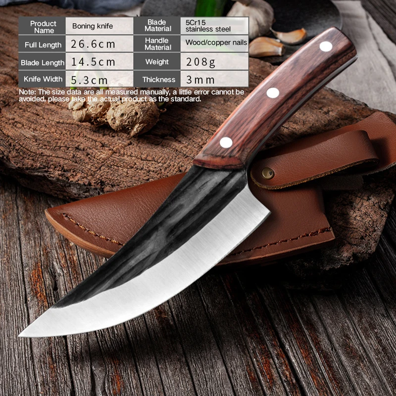 

Professional Slaughter Boning Knife 6 Inches Forged Stainless Steel Used For Cutting Vegetable Meat Fish Kitchen Knives Tool