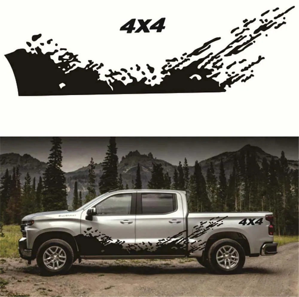 

2PCS/kit Car Stickers 50*190cm Accessories Black Decoration Replacement