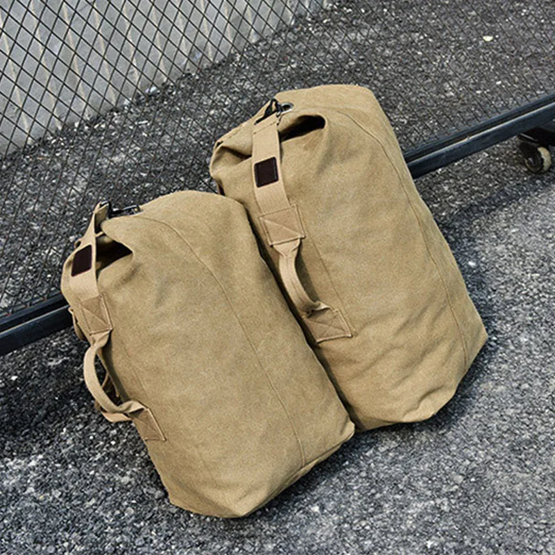 Men's Luggage Canvas Bag Large Capacity Camping Backpack Large Roomy Mountaineering Backpack Best Quality Outdoor Luggage Bag