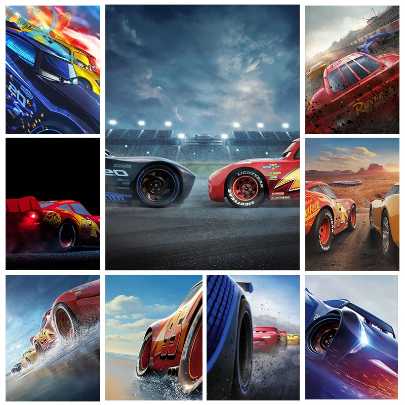 

Canvas Cars 2 Lightning McQueen Artwork Canvas Poster Disney Cars Painting Disney Cars Wall Art Cars Wall Decor Gift for Kids