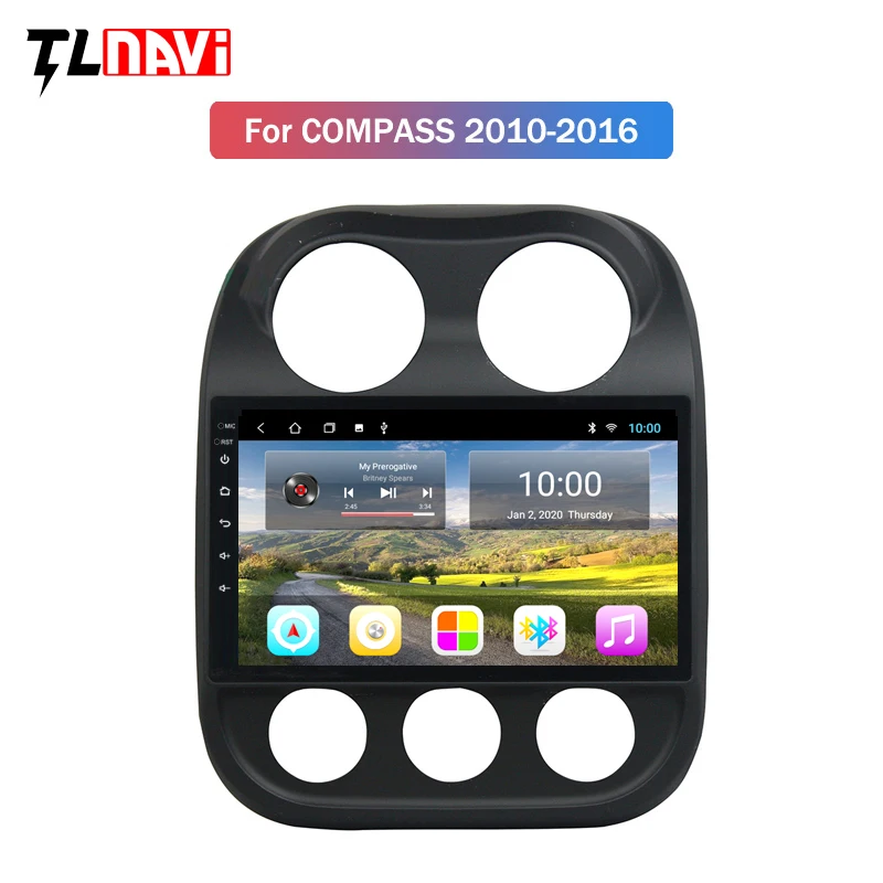

2G Оперативная память 10,1 дюймов Android 10 для Jeep Compass 2010-2016 автомобильный радиоприемник с навигацией GPS Аудио Видео мультимедийный Системы