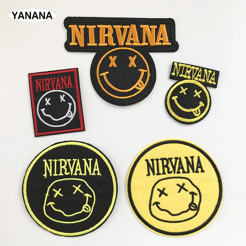 Нашивка Nirvana значки вышитая аппликация швейный металлический значок одежда
