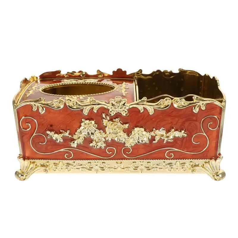 

Многофункциональный держатель для салфеток, бумажная коробка в европейском стиле для столовой, гостиной, чехол для салфеток с узором розы