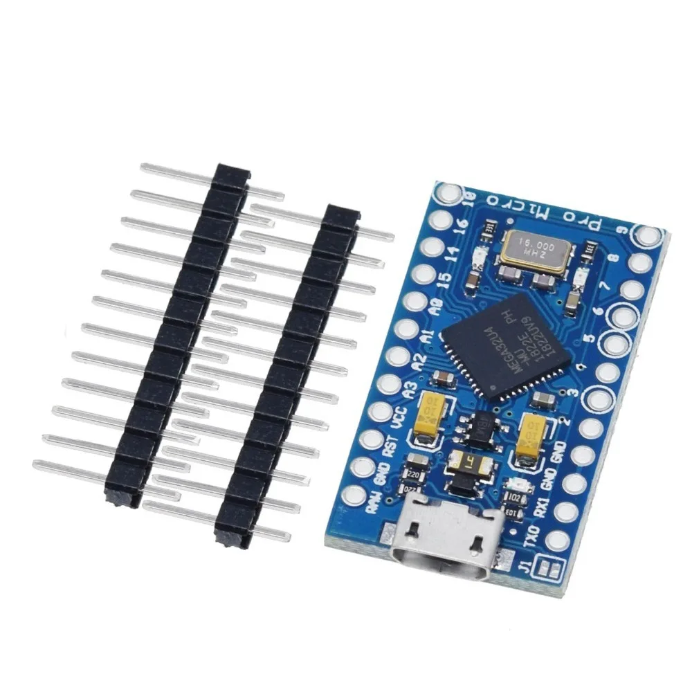 

New MINI USB Pro Micro For Arduino ATmega32U4 5V/16MHz 3.3V/8Mhz Module With 2 Row Pin Header Leonardo Best Quality