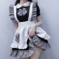 cosplay japanese sexy cat anime performance black and white maid costume set lolita dress