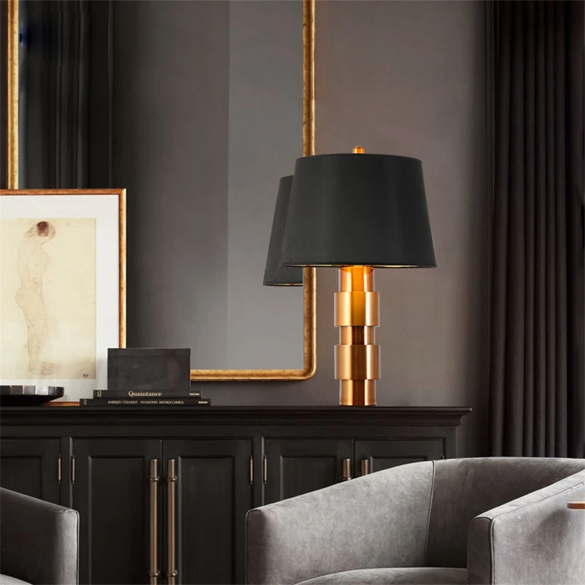 Постмодернизированная искусственная Золотая Роскошная настольная лампа