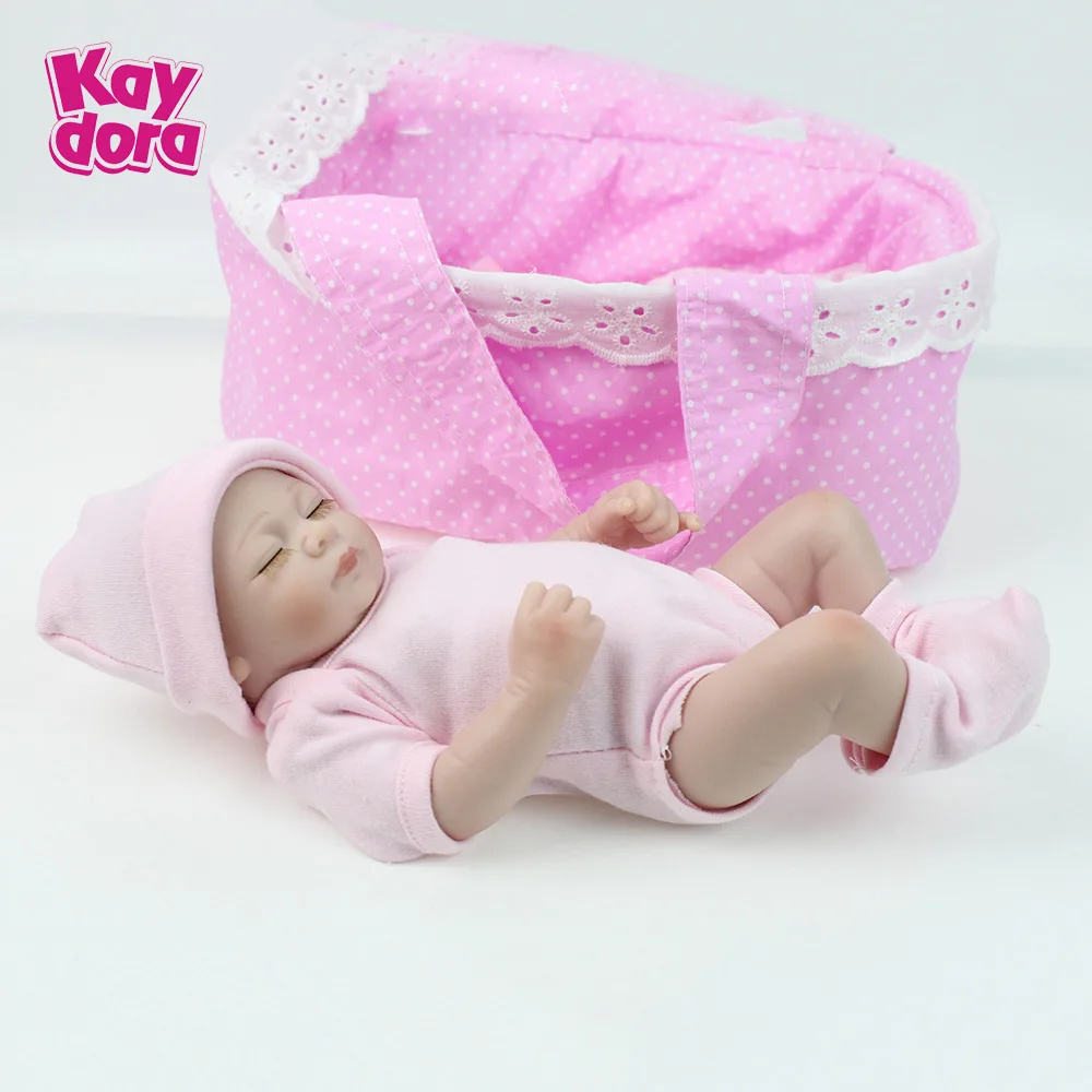 Girl Полностью Силиконовые Детские Мини-куклы Reborn, 10 дюймов, 25 см, Bebe Alive, Детские Игрушки для ванны, реалистичные игрушки Menina для малышей, реалистичные игрушки для игр, подарок - Цвет: Girl