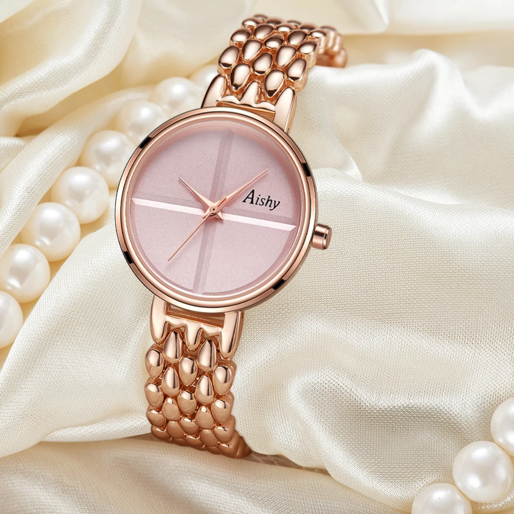 

Women Watches Bracelet Set Fashion Ladies Bracelet Watch Casual Leather Quartz Wristwatch 2pcs Set Clock Gifts Relogio Feminino