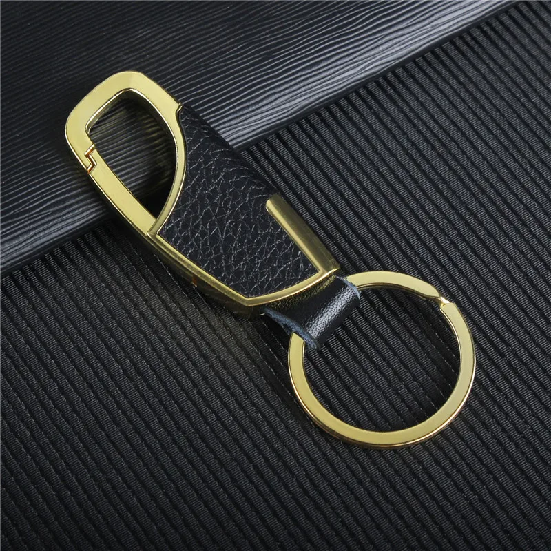 Высококачественные гальванические кожаные застежки для ключей из цинкового