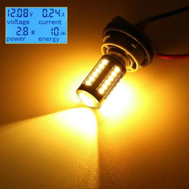 

Amber Plug And Play Car LED Brake Light Bulb 1157 7443 Signal Light Super Bright COB Tail 36SMD Lamp O0X1