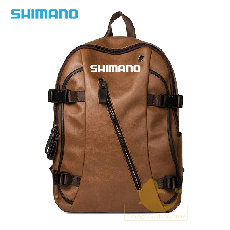 

8 Colors Outdoor Fishing Backpack New Korean Style Men's Backpack Fashion Style Leather Middle School Student Schoolbag Men Bag