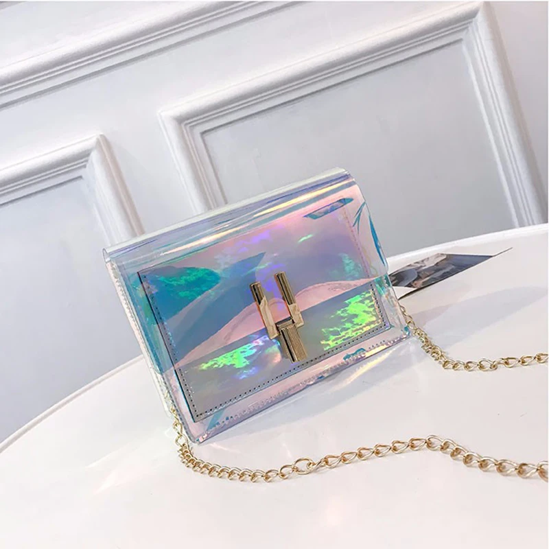 2020 женские летние прозрачные сумки с лазерным рисунком модная женская сумка