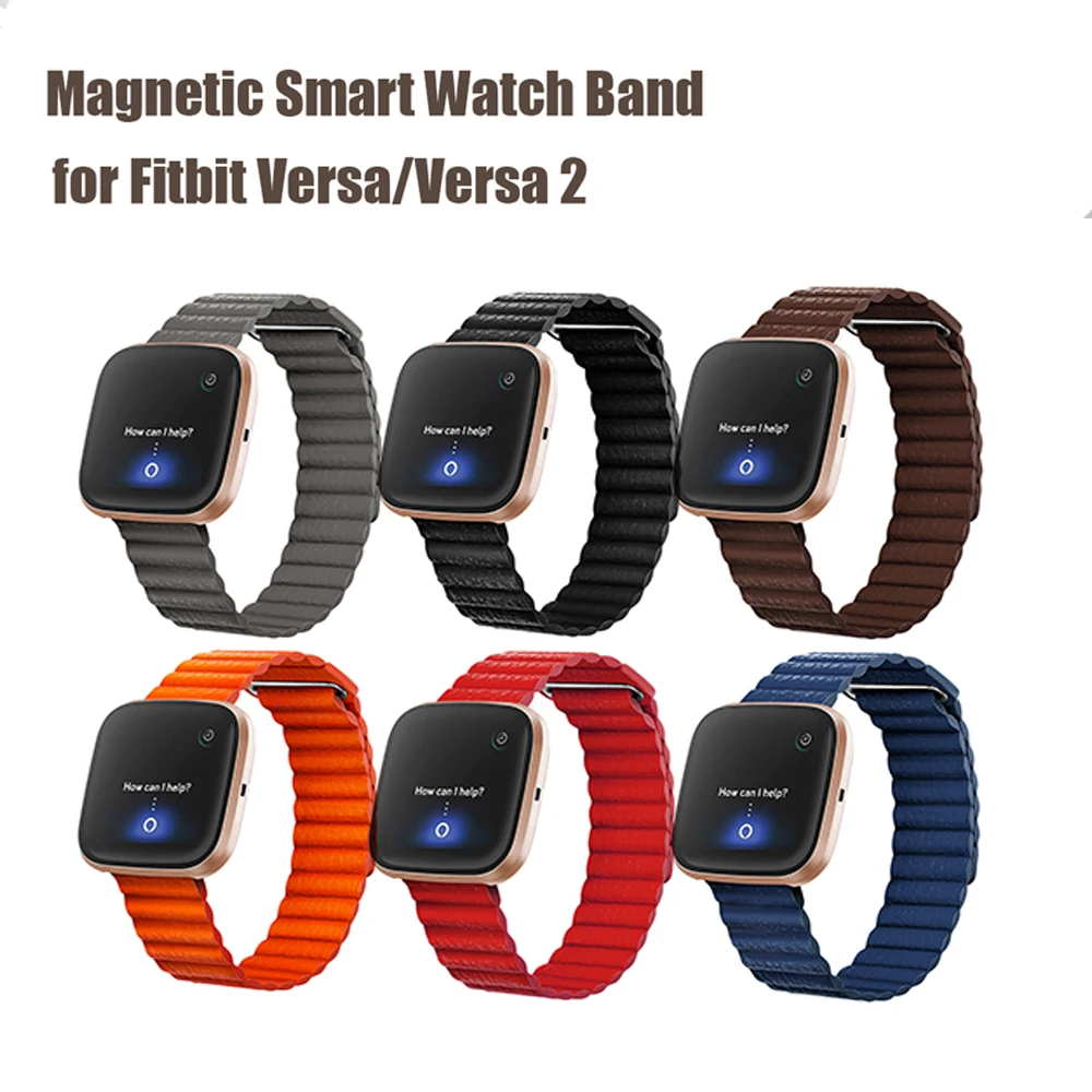 

Кожаный ремешок для Fitbit Versa 2, сменный ремешок для часов, магнитный ремешок для часов, Браслет для Fitbit Versa 1 Lite, аксессуары
