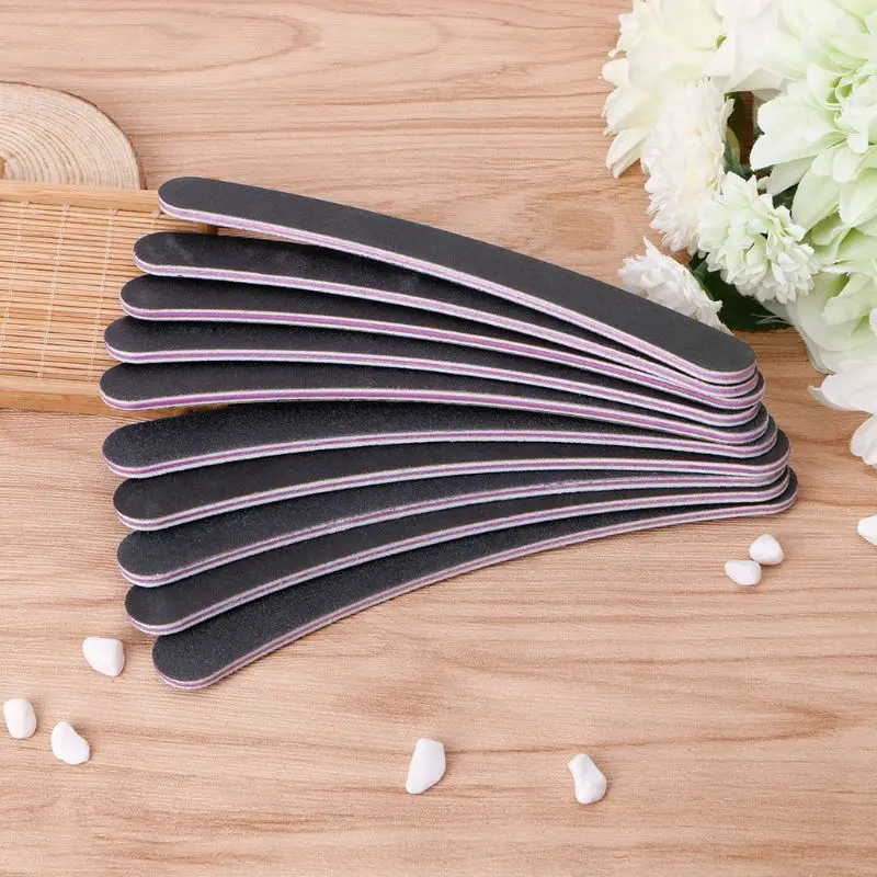 

Nail Sanding Files Polish Buffer 100/180 Manicure Pedicure Tips Gel Curve Tools