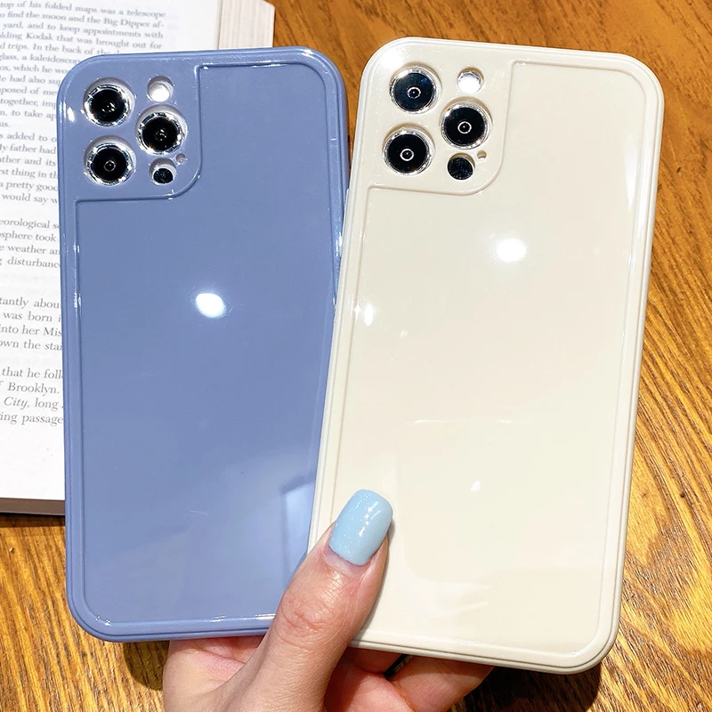 

Silicone Frame Case for iPhone 12 Cases for iPhone 12 11 Pro Max X XR XS Max 7 8 6 Plus SE 2020 12Mini Soft Candy Color Cover