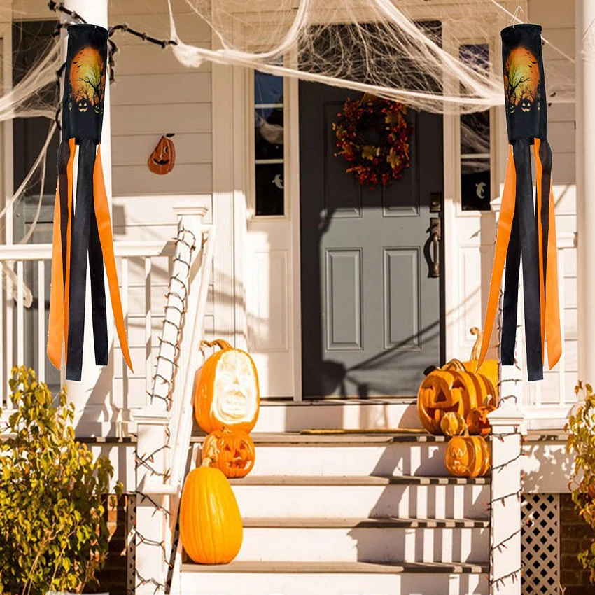

Хэллоуин Тыква призрак Windsock флаг крыльцо висит фестиваль украшение для двора Патио газон сад Вечерние