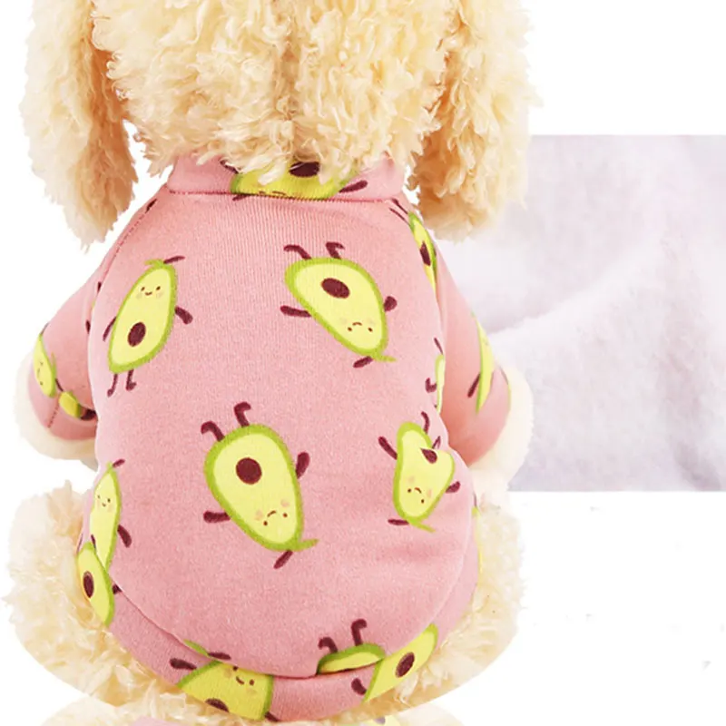 Autumn Winter Print Cute Pet Dog Clothes Plush Sweatshirt Coat Puppy Pullover Shirt Cat Supplies High Quality | Дом и сад