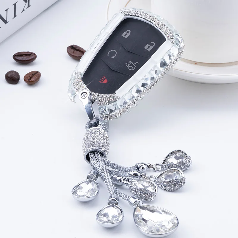 Красочный чехол для автомобильного ключа с бриллиантами Cadillac ATS-L XTS XT5 CTS CT6 ATS 28T SRX