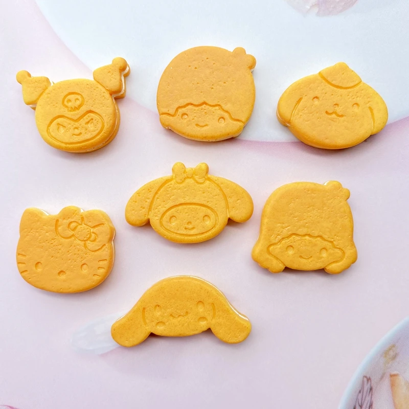 

14 шт. кавайный Кабошон из смолы с плоской задней стороной, скрапбукинг, мультяшный персонаж, бисквит, чехол для телефона, украшение «сделай с...