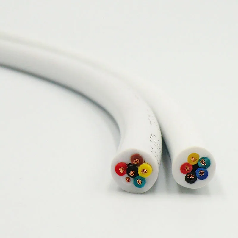 Белый провод с мягкой оболочкой 6 сердечников 0 2 мм линия управления