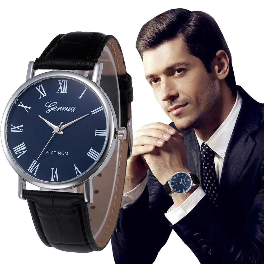 

High Quality Leather Men Watch With Retro Design Simple Wristwatch For Man Business Mens Quartz Wrist Watch Relojes De Hombre