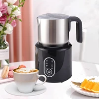110v milk frother milk foam maker stainless steel cold and hot black automatic steamer warmer for hot chocolate office gadgets