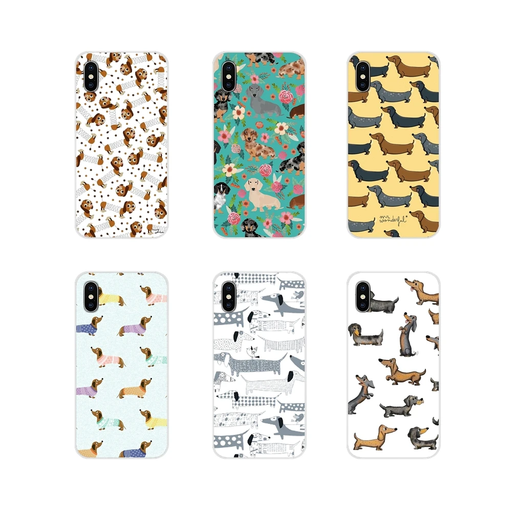 Такса Doxie Цветок Собака Щенок Чехол-кошелек из искусственной кожи для htc один U11 U12