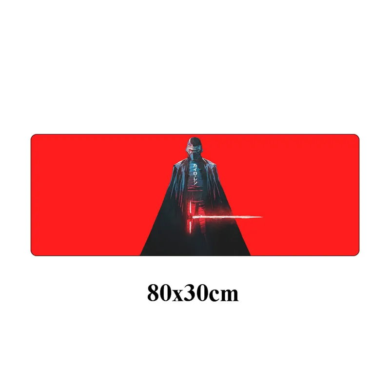 80x30 см Звездные войны игровой геймерский коврик для мыши Прочный резиновый игровой коврик для мыши Блокировка края клавиатуры коврик стол для портативного компьютера ноутбука коврик - Цвет: Черный