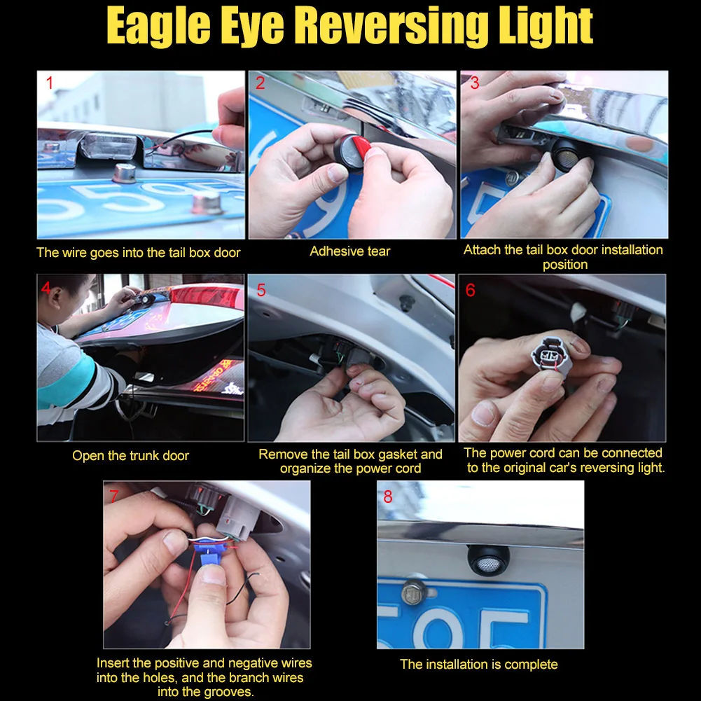 Водонепроницаемый фонасветильник заднего хода 12 В постоянного тока 1 шт. дневные