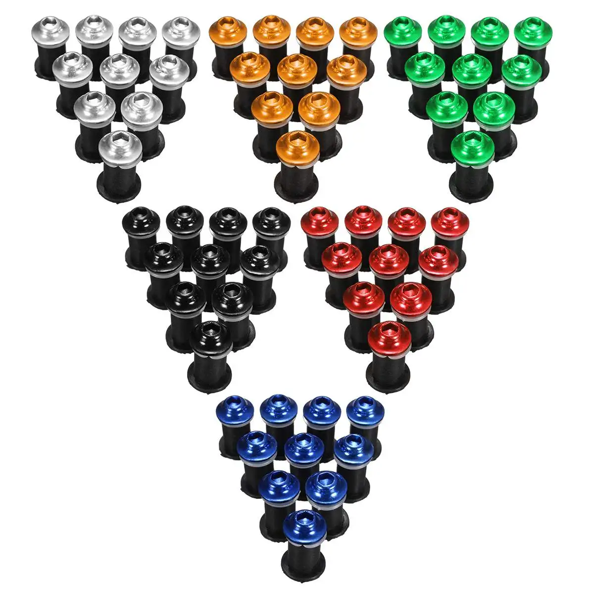 Болты для ветрового стекла мотоцикла 10 шт. 5 мм винты крепежные гайки Suzuki GSXR 600 750