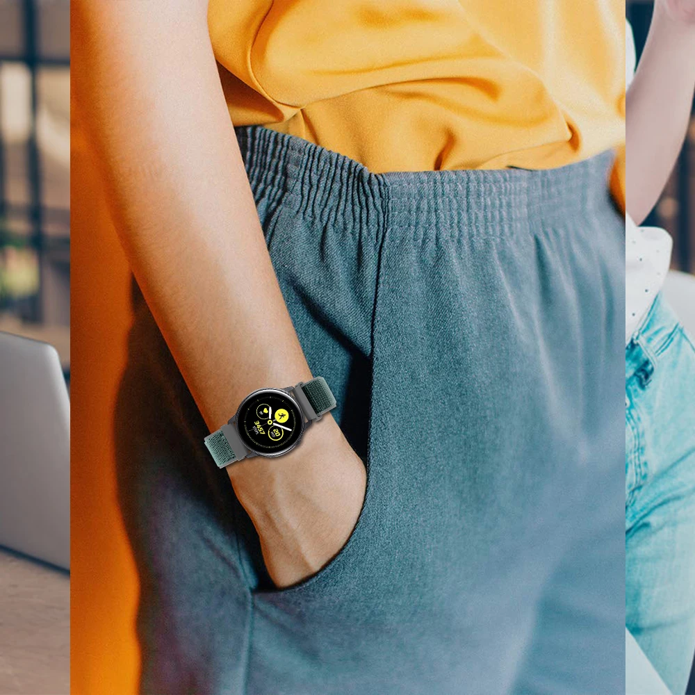 20 мм ремешок для часов Quick Release для samsung Galaxy Watch Active 2 Band Galaxy 42 мм ремешок Classic gear S2 спортивные часы с нейлоновым ремешком