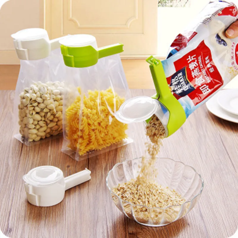 

Seal Pour Food Storage Bag Clip Food Sealing Clip Keeping Fresh Sealer Clamp Plastic Helper Food Saver Travel Kitchen Tools