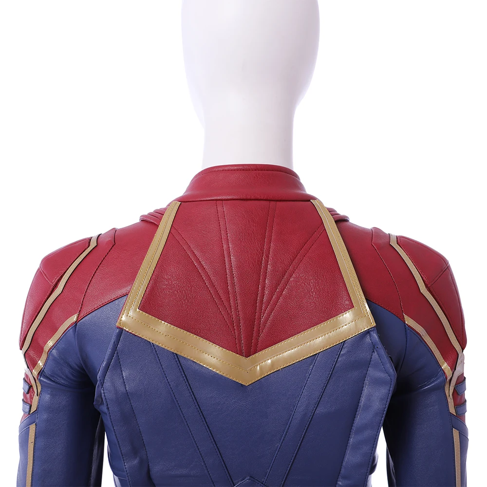 MMGG Хэллоуин капитан, для косплея Marvel Carol Danvers Косплей Костюм кожаный комбинезон высокого качества изготовление под заказ размер