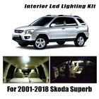 Для Skoda Superb на возраст 1, 2, 3, MK1 MK2 MK3 седан универсал 2001-2017 2018 автомобиля светодиодный внутренний светильник комплект Canbus автомобильный светильник ing аксессуары