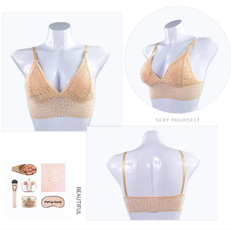 

Lace Floral Wireless Bras For Women Sexy Lingerie Backless Push Up Bra Ladies Underwear Comfortable Seamless Bralette