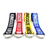unisex punk belt double d ring buckle fashion letter printed canvas waist strap adult teen casual jeans trousers pants waistband