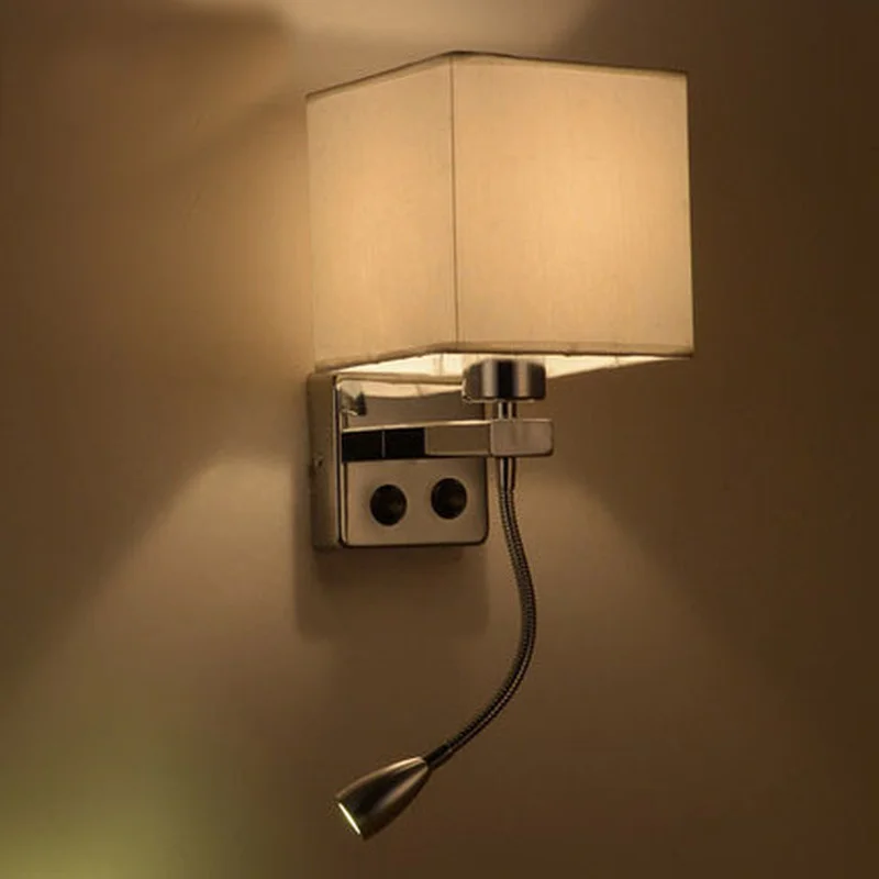 Светодиодный Ночной Настенный светильник с выключателем и гибкие светодиодные