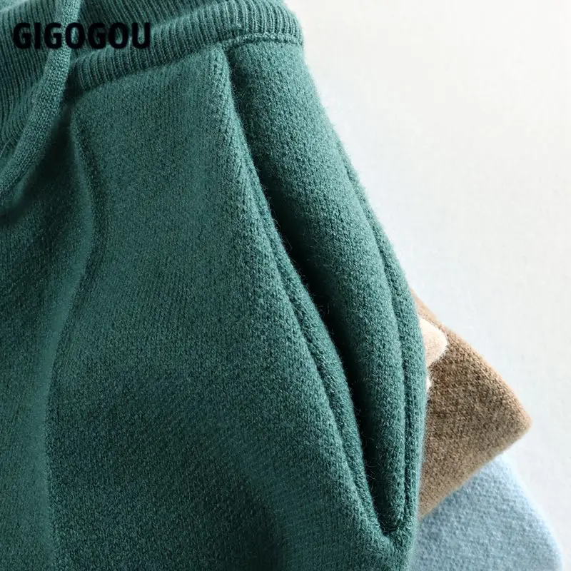 Женский трикотажный костюм GIGOGOU комплект из 2 предметов с укороченным топом и