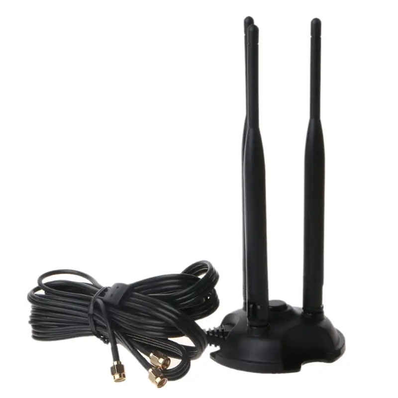 Антенна Wi Fi RP SMA Dual Band 2 4 ГГц 5 8 Магнитное основание для Беспроводной маршрутизатор
