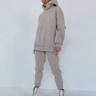 Женский спортивный костюм из двух предметов, толстовка с длинным рукавом и спортивные штаны