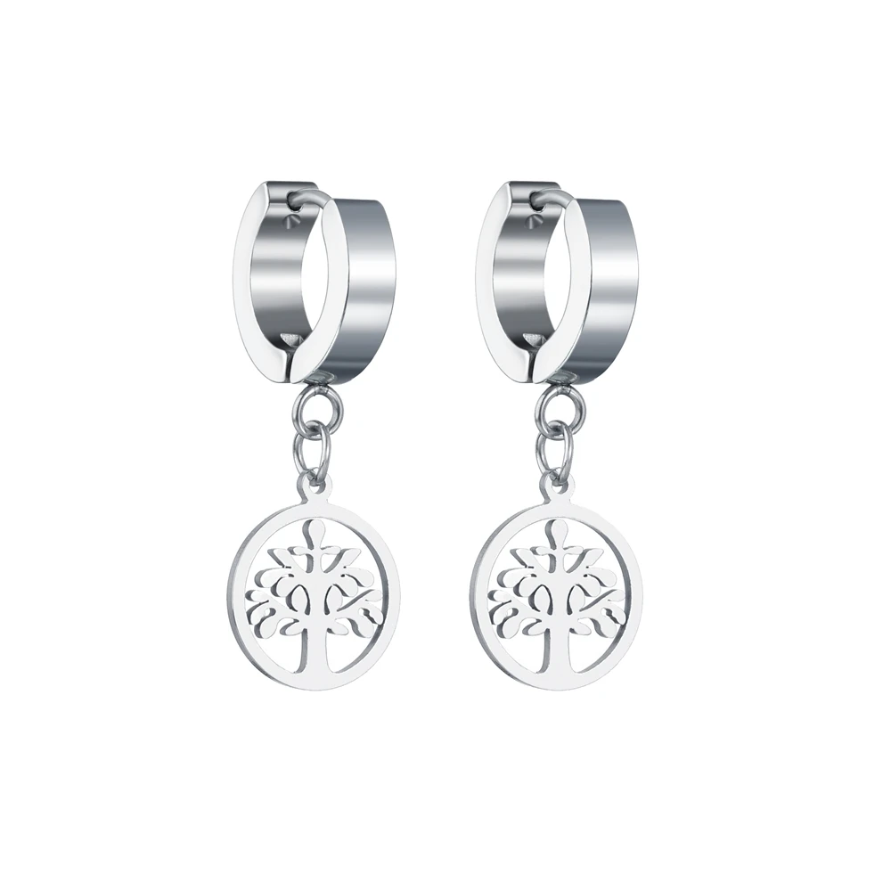 

2021 New Stainless Steel Men and Women Pendant Blade Earrings Korean Boys Celebrity Inspired Cool Multi-Layer Earring Wholesale