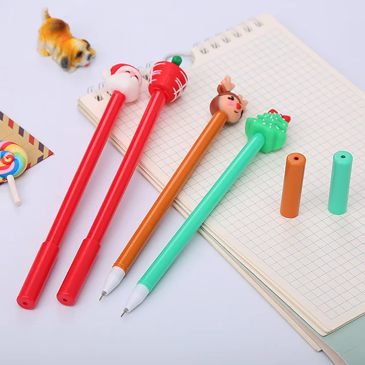 

Santa Claus Christmas tree Elk Gel Pen Cute 0.5mm black ink Signature Pen School Office writing Supplies Promotional Gift