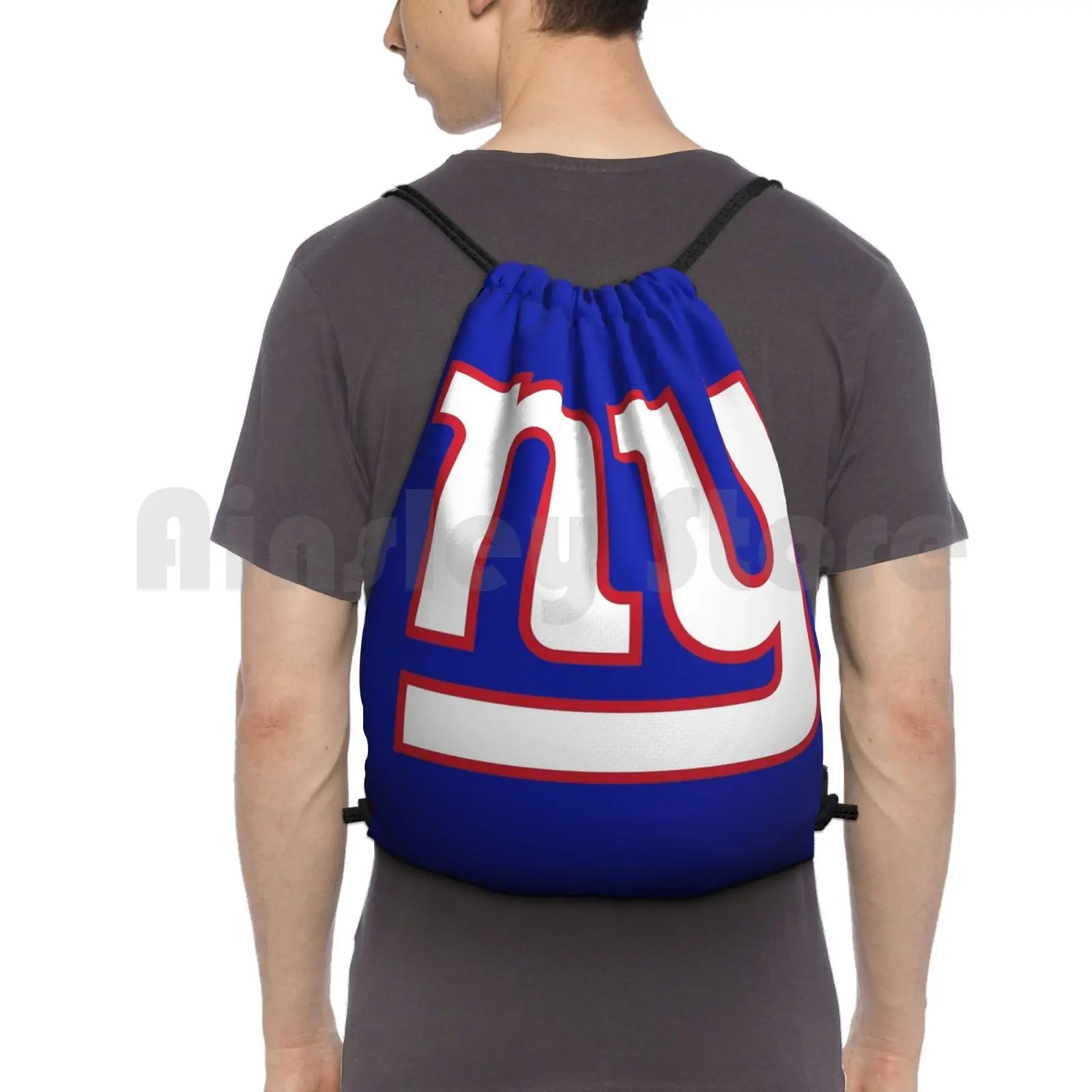 New York Giant American Football Backpack Drawstring Bag Riding Climbing Gym Bag  Sports American Football Newyork Darkblue