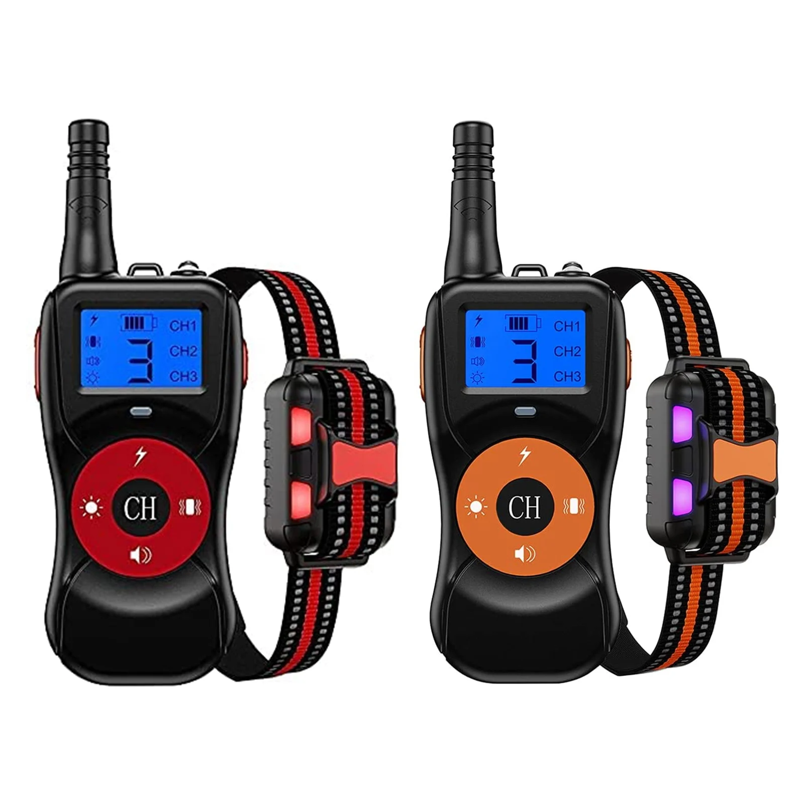 

Electric Dog Training Collar Waterproof Pet Remote Control Rechargeable Training Dog Collar with Shock Vibration Sound