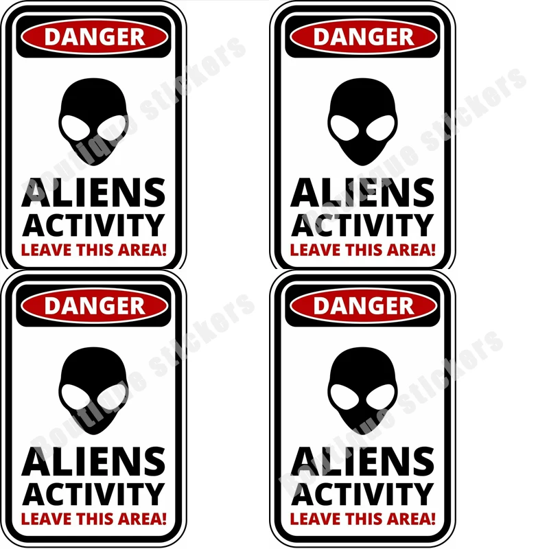 

Забавный дневной знак, опасность инопланетянина, стикер, личность, страшный рисунок, скрытие царапин, водонепроницаемый винил