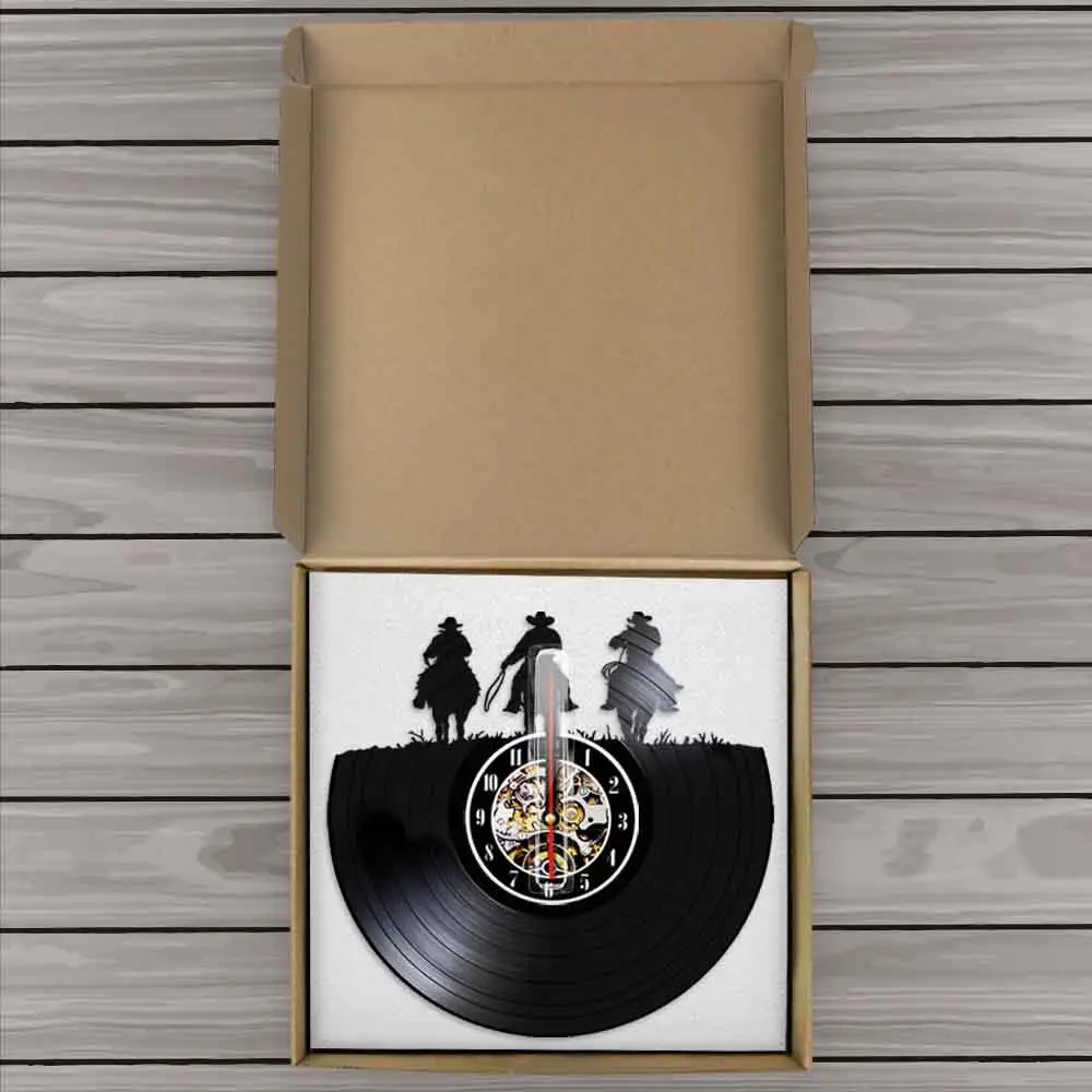 Дикий Запад лошадь все Декор три ковбоя западные настенные художественные часы