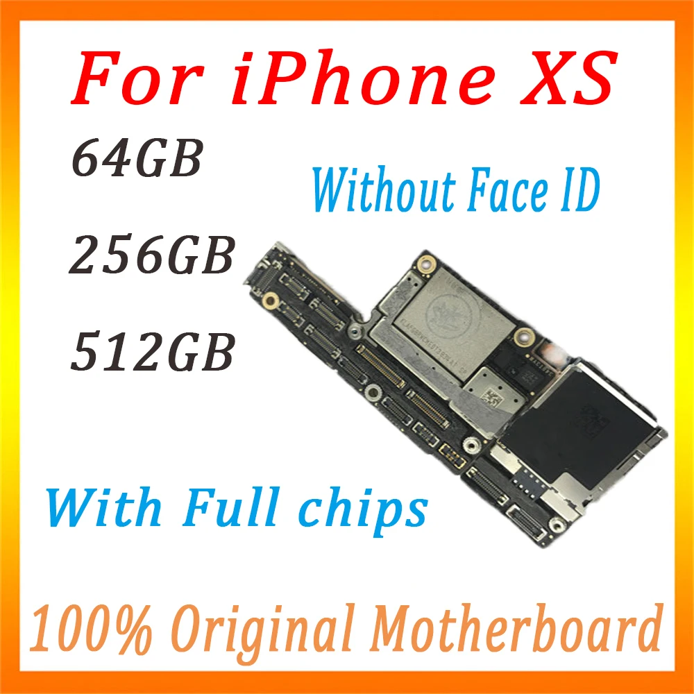 Полностью протестированная материнская плата для iPhone XS с/без лица ID, Бесплатный iCloud для iPhone XS панель оригинальная разблокированная материнская плата