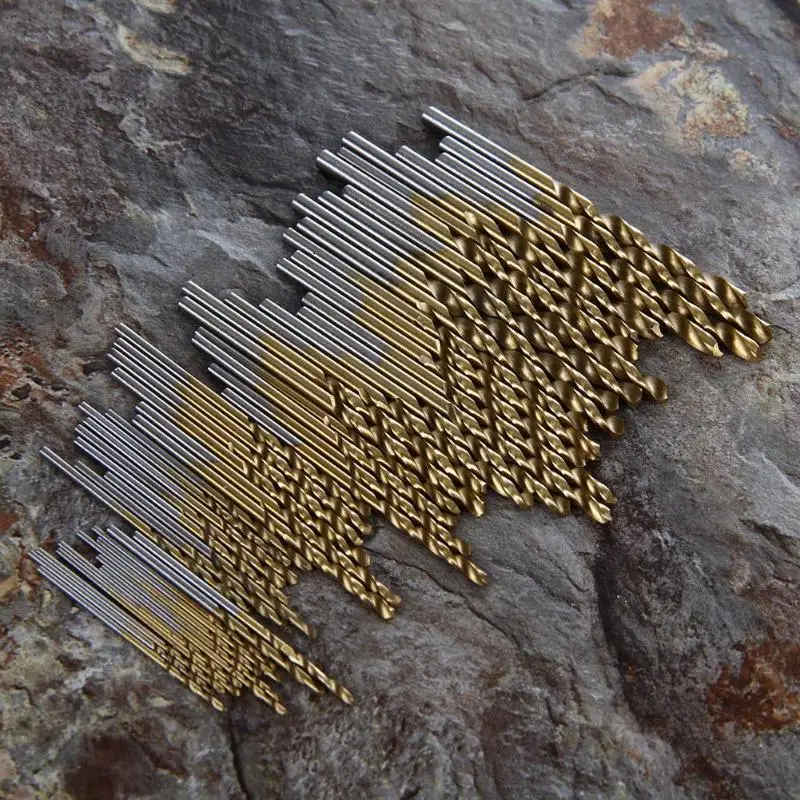 Новинка 50/60 шт./компл. сверла из быстрорежущей стали с титановым покрытием