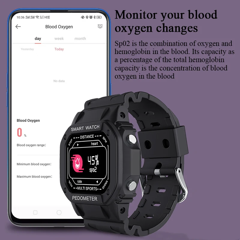 

I2 montre intelligente pression artrielle oxygne moniteur de frquence cardiaque Message rappel IP67 Smartwatch hommes femmes