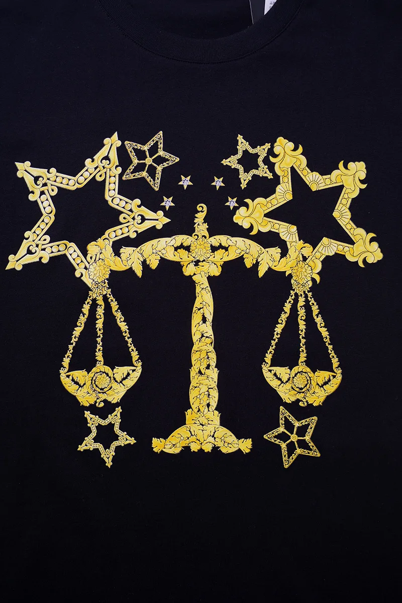 

High New Novelty 2021 Men luxury Libra constellation T Shirts T-Shirt Hip Hop Skateboard Street Cotton T-Shirts Tee Top #E23